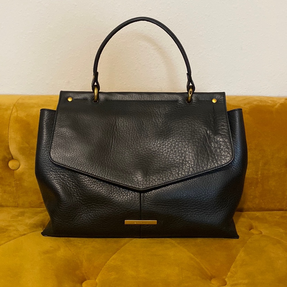 Brahmin GEORGIA Satchel Black Leather